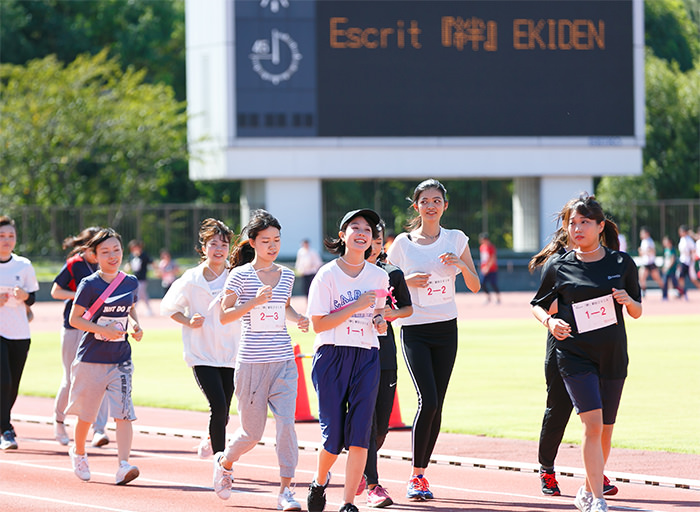 写真：第2回Escrit「絆」駅伝の様子