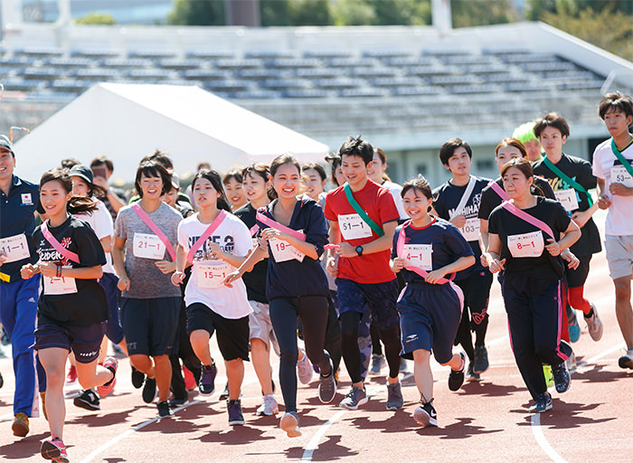 写真：第2回Escrit「絆」駅伝の様子